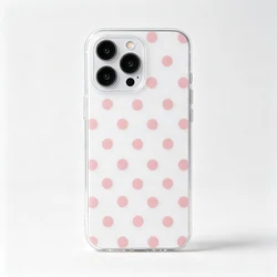 Pastel Pink Polka Dot Clear Phone Case for OPPO A35 (A)
