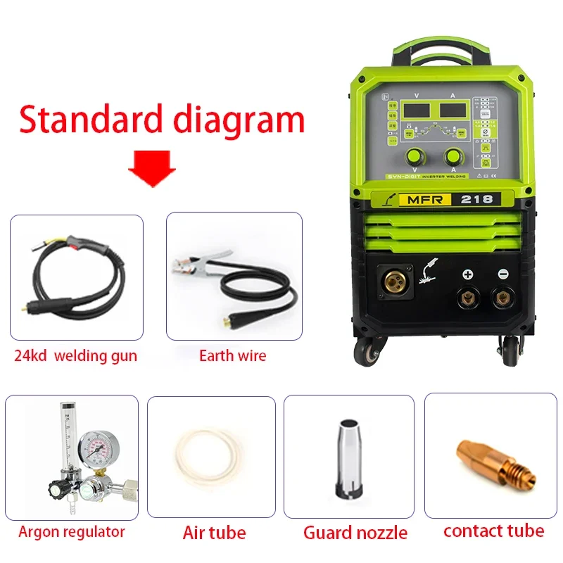 High Standard Quality Welder Portable Digital Aluminum Inverter MIG/CO2  Welding Machine 220V MIG-218G 2
