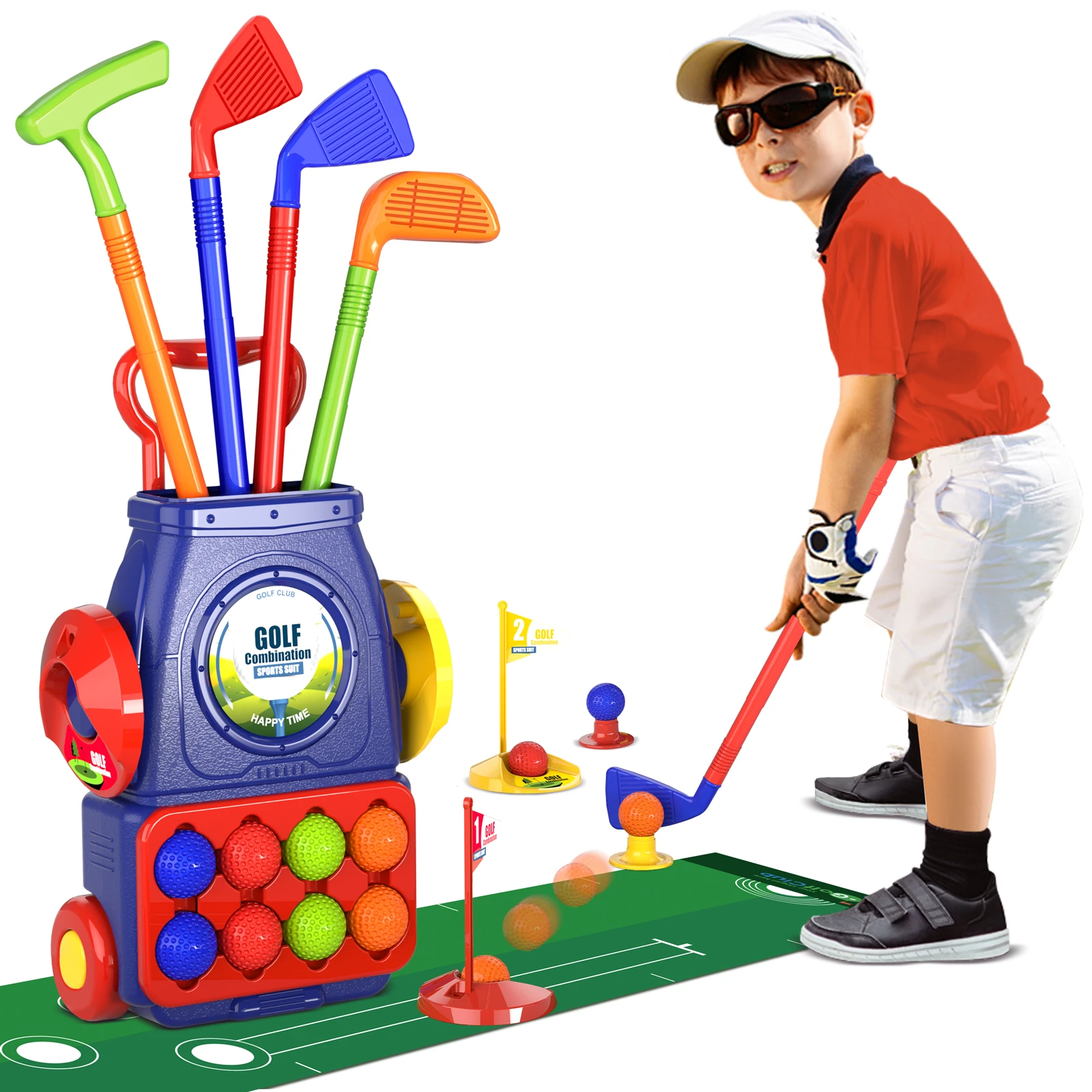Qdragon Kids Golf Club Set,toddler Golf Ball Game Play Set Sports Toys