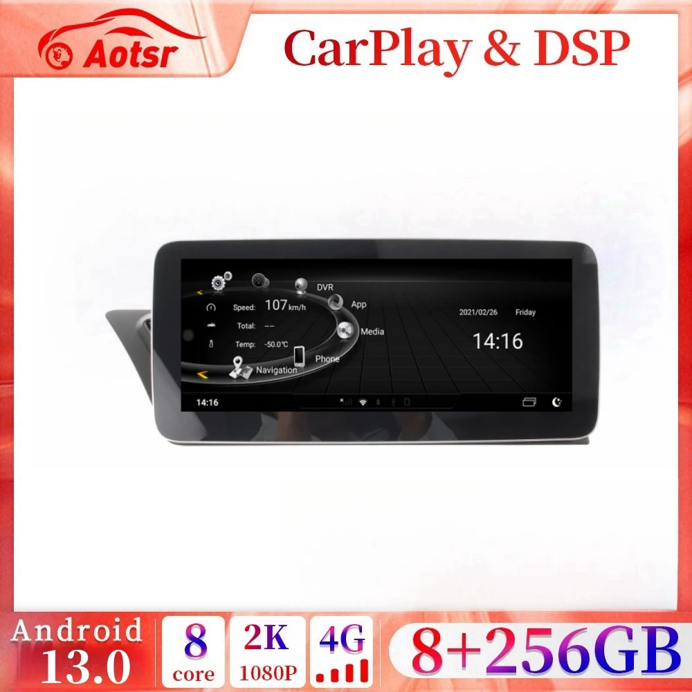 Android 13.0 8+256G For Audi A4 B8 2009-2015 Car Radio Multimedia ...