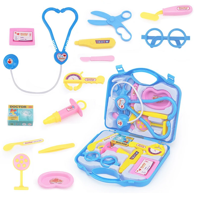 Doctor Set Kids Toys Medical Kit Cosplay Dentist Nurse Simulation Medicine Box Stethoscope Girl Gifts Learning Educational Toys 2