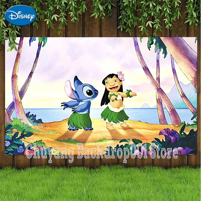 Disney Round Lilo & Stitch Children's Birthday Decoration Photographic  Background Custom Wall Wedding Party Decorations Supplies