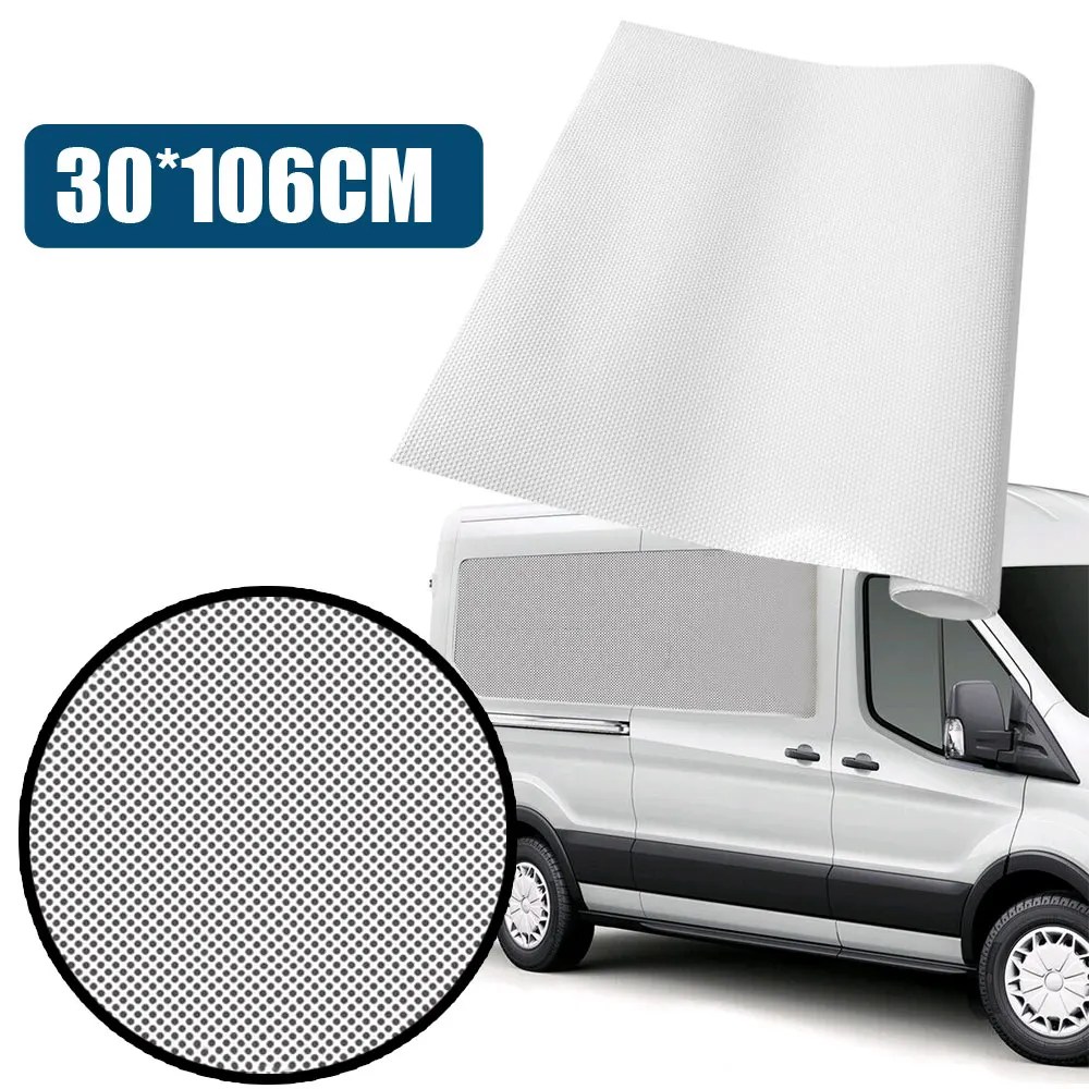 

1PC Car Motorcycle Sticker Unobstructed Line of Sight Grid Car Auto White Light Film Vehicle Supplies Car Exterior Acesssories