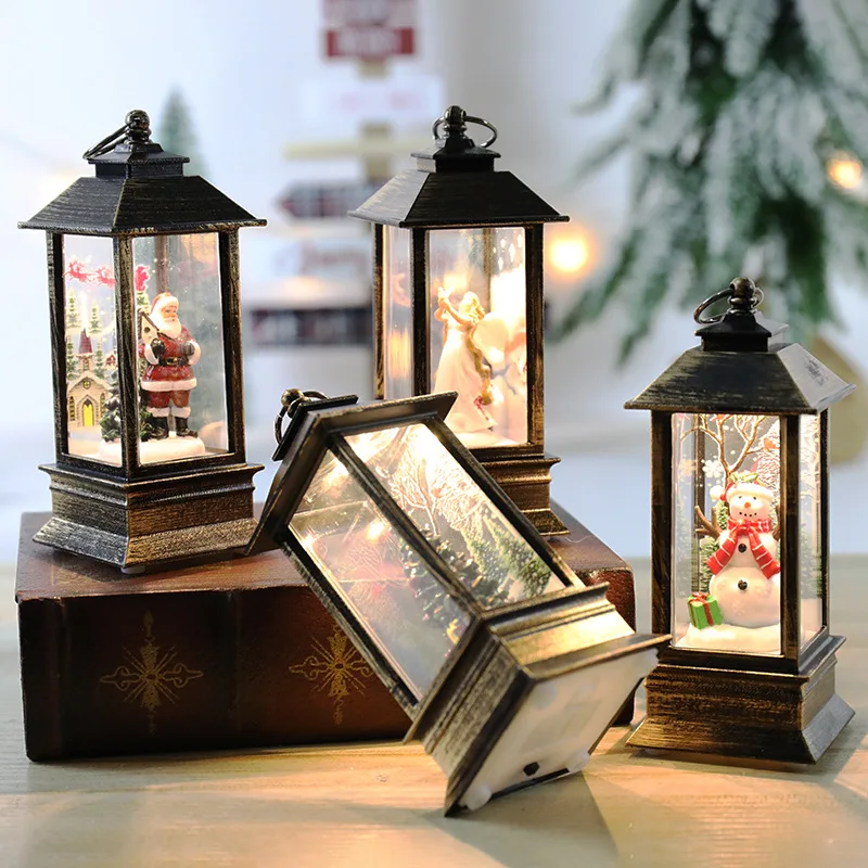 Christmas wind lights, crystal lights, Santa Claus Christmas party decorations, ornaments, gifts