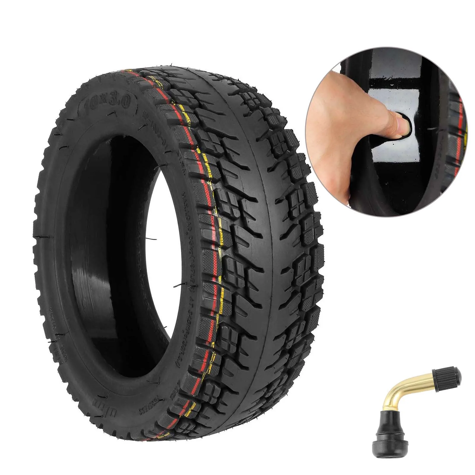 

10 Inch 10*3 80/65-6 255*80 Tyre Explosion-Proof Off-road Tubeless Gel Vacuum Tire For Zero 10X Electric Scooter Accessories