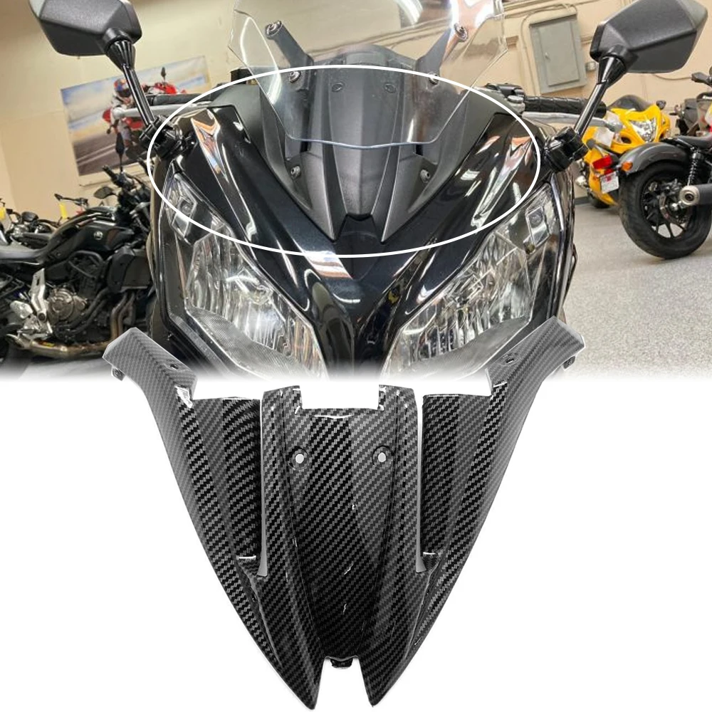 

Для Kawasaki Ninja 650 2012 2013 2014 2015 2016 ER6F крышка фары ВЕРХНЯЯ ПЕРЕДНЯЯ обтекатель для носа Cowl панель мотоциклетные детали из углеродного волокна