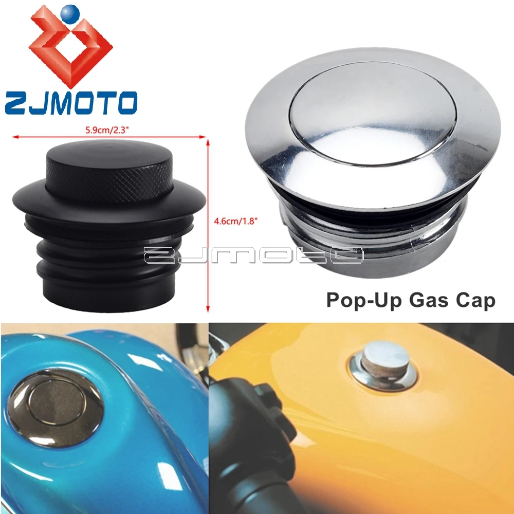 Coperchio Del Serbatoio Pop-Up Zigrinato Per Moto In Alluminio Tappo Del Gas Del Carburante Per Harley Touring Tri Electra Road Street Glide 2008/90-1