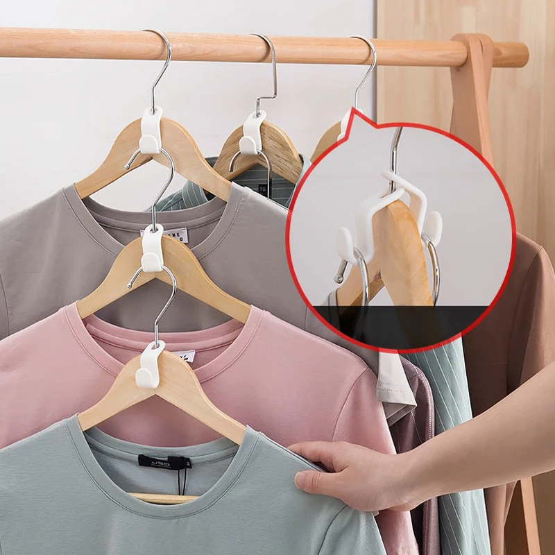 Mini Clothes Hanger Connector Hooks For Hangers Saving Space Nonslip