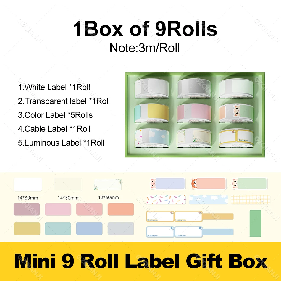 Waterproof Anti-Oil Label Printer Paper - Transparent Pure Color Thermal Stickers