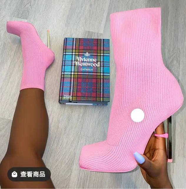 2022 Fucha Fashion Sexy Sock Boots High Heels for Women 6