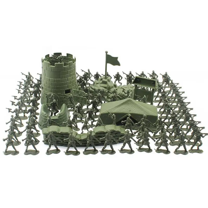 MilitaryToy Model Action Figure Men Figures Poses Soldiers Armed Helicopters Rockest Tanks Turret Children Boy Gift Toy Kit 3