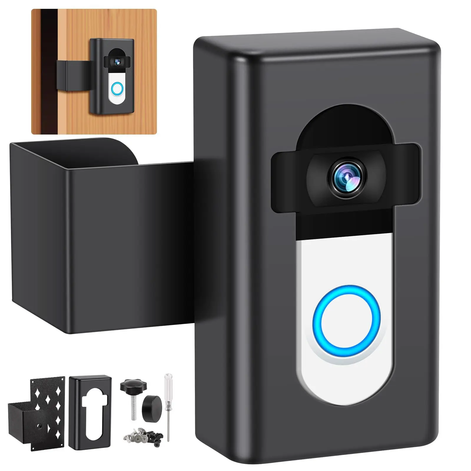 Video Doorbell Mount Anti-Theft Door Mount for Ring Video 4/3/3 Plus/2/1/ Pro Pro 2 video doorbell mounting bracket