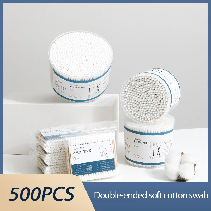 Baby Cotton Swabs Double-headed Disposable Bamboo Cotton Stick Children Ears Care Make-up Remover Disinfection Tools