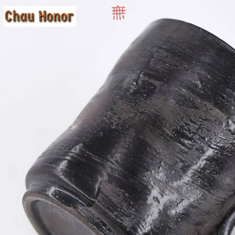 180ml Wabi-sabi Style Stoneware Mug Japanese Zen Ceramic Cup Milk Cup Retro Latte Art Coffee Cup Handmade Water Jug Drinkware