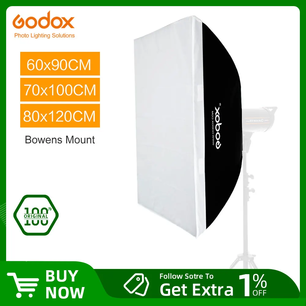 Godox Softbox 60X90cm 70X100cm 80X120cm Portable Rectangular Studio Strobe Softbox with Bowens Mount for Studio Flash photography softbox bowens mount softbox portable softbox