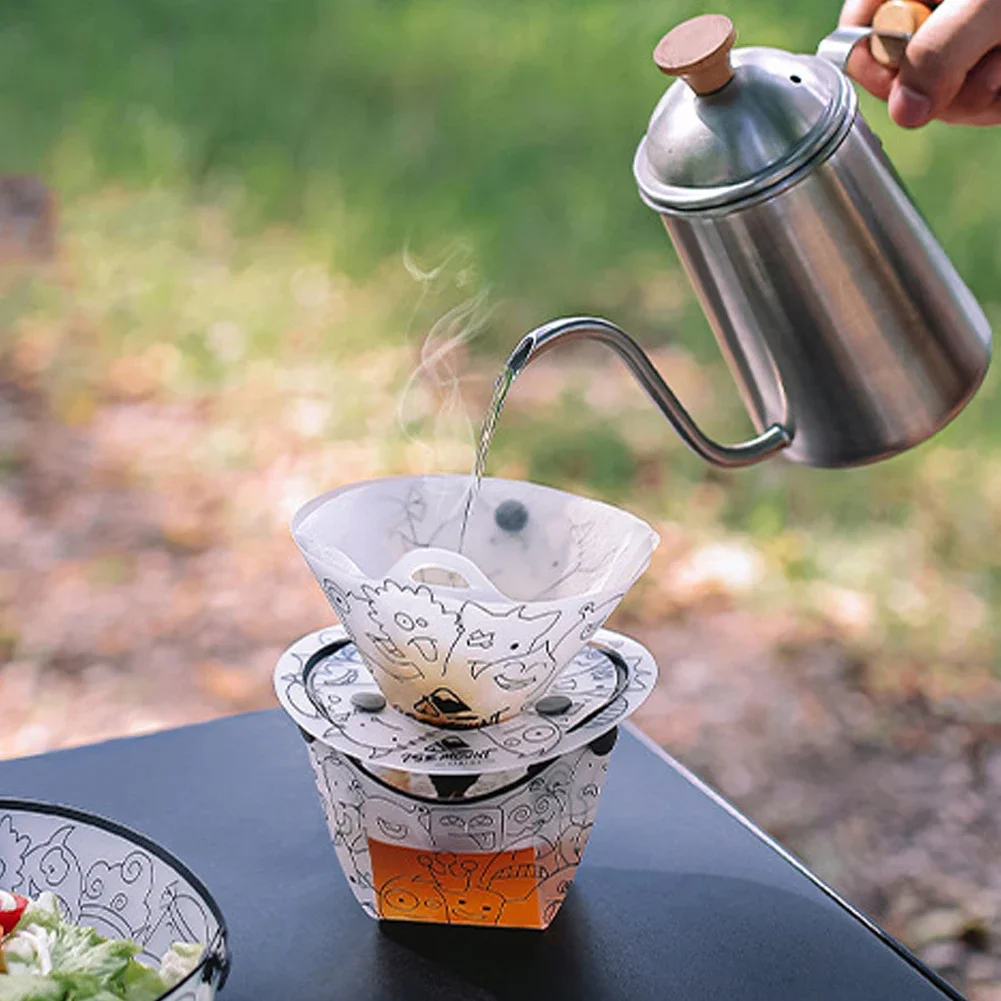 PP Foldable Dinnerware Portable Camp Flatware Set Bowl/Cup/Plate/Coffee Drip Filter Collapsible for Camping Hiking Travelling