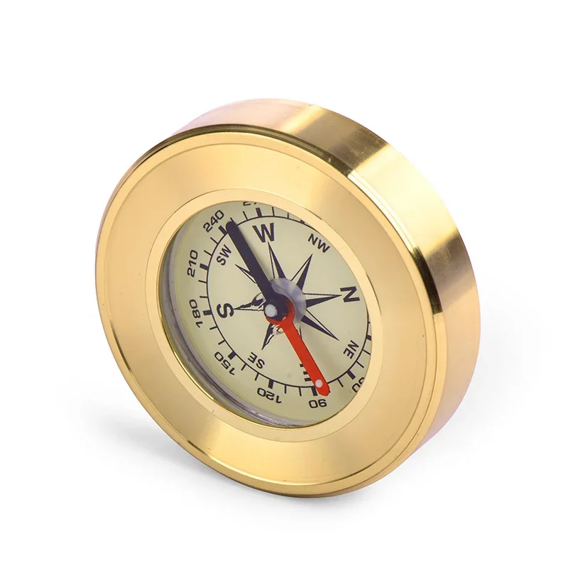 Mini Camping Marching Lensatic Compass Magnifier Gold Wild Survival Navigation Noctilucent mini compass,navigation compass,survival compass