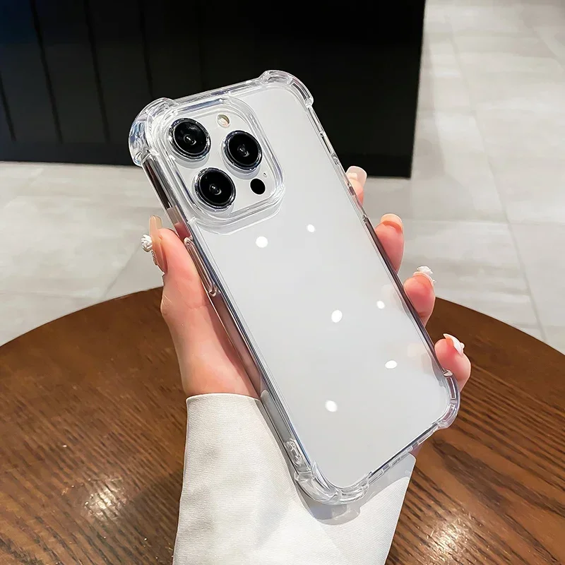 Shockproof Transparent Silicone and Acrylic Bumper Phone Case with Air-Bag Technology