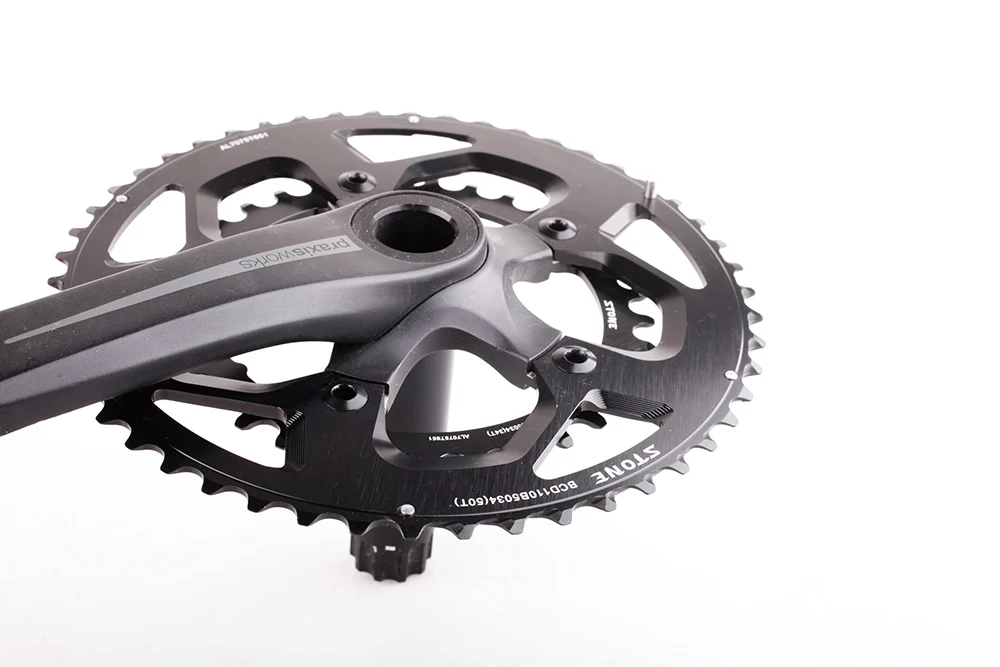 Stein 110 Legierung Doppel kettenblatt bcd mm 5 Schrauben Arme 11s für Rotor fsa Kurbeln Power Meter Rennrad Kettenrad Kettenrad Kettenblatt – Detail 2
