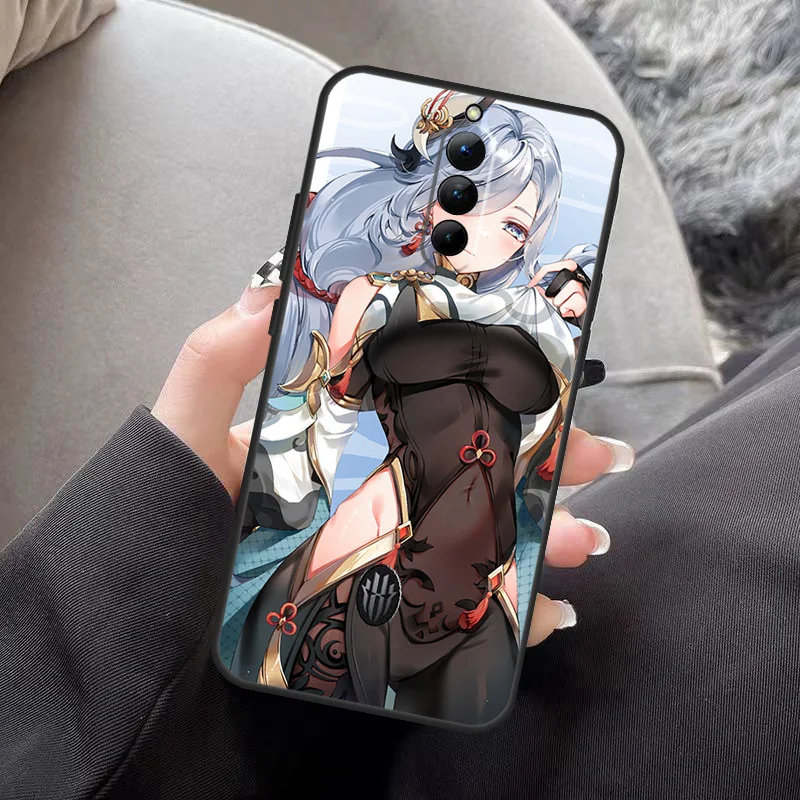 Genshin Anime Shenhe Protective Phone Case Cover