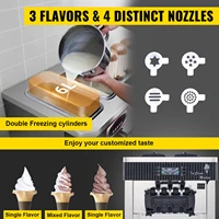 Machine à crème glacée YKF-8218T, Sorbetière turbine à glace blanche, Machine à crème glacée commerciale pour les endroits très sollicités comme les pubs/les cafés/les magasins 3