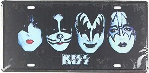 

Metal Sign 6 x 12inch - Wall Posters KISS Heavy Thrash Metal Rock Roll Music Band Sign Plate