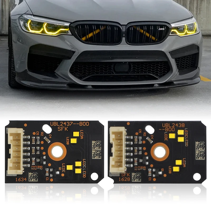 노란색 라이트 DRL 헤드라이트 보드 LED 주간 주행등 보드 모듈 BMW 5 시리즈 G30 G31 G32 530i 540i F90 M5 7214939용