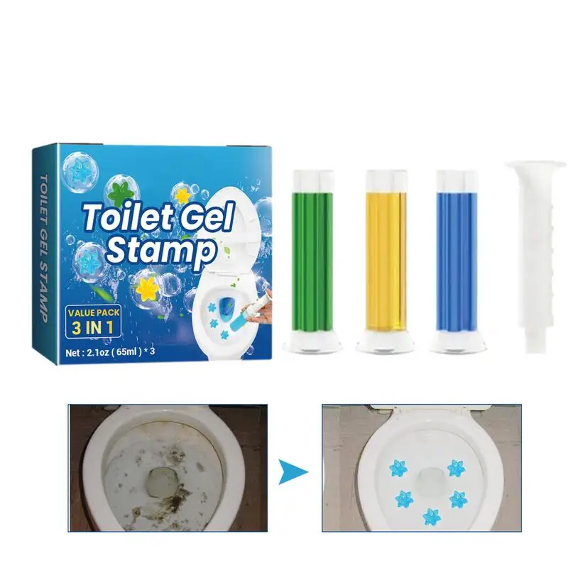 

Flower Gel Toilet Stamp Toilet Gel Stamp Bathroom Deodorizer Freshening Scent Odor Removal Air Freshener With 3 Scents For