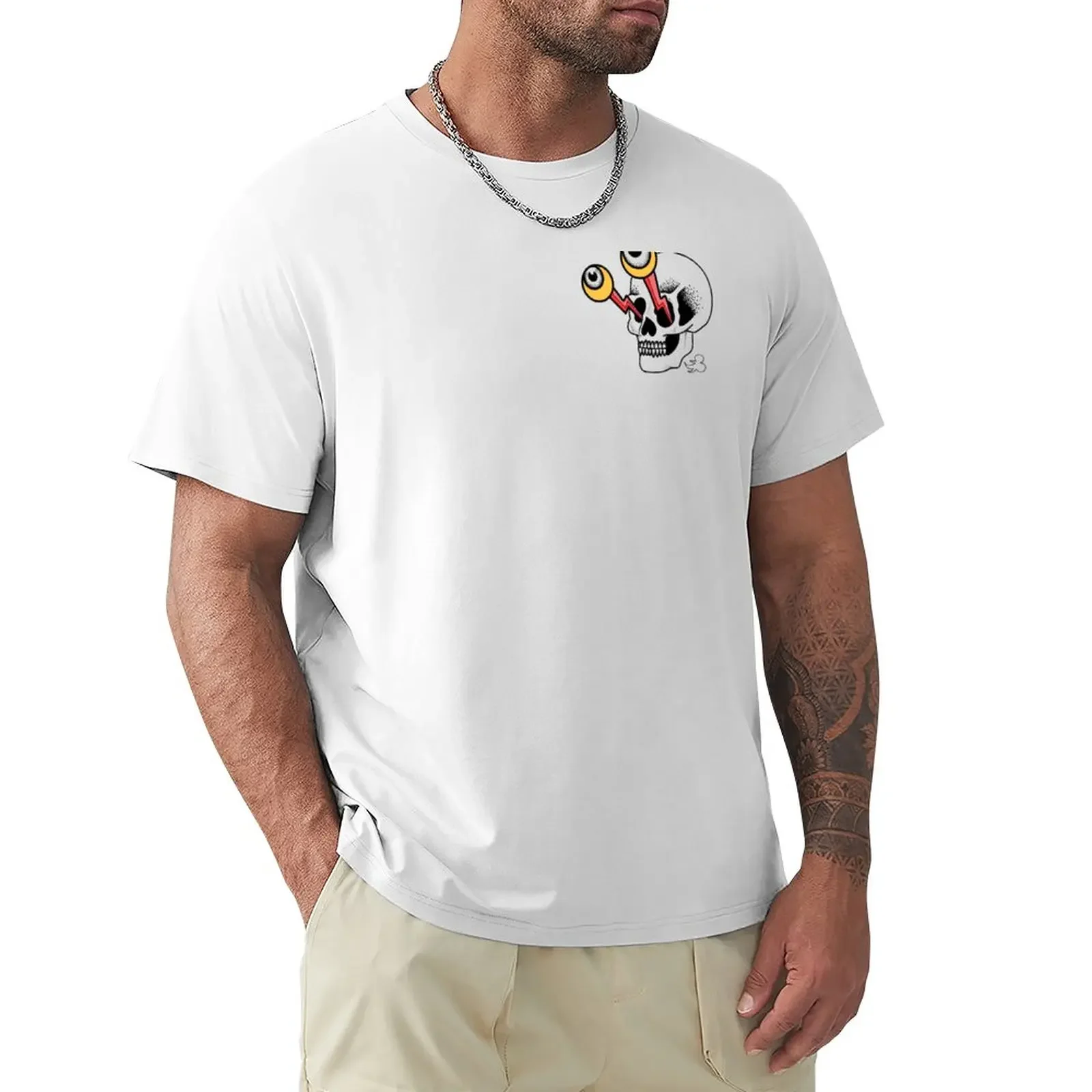 

Kustom Bolted Skull T-Shirt vintage clothes graphics Blouse oversized oversized t shirts for men