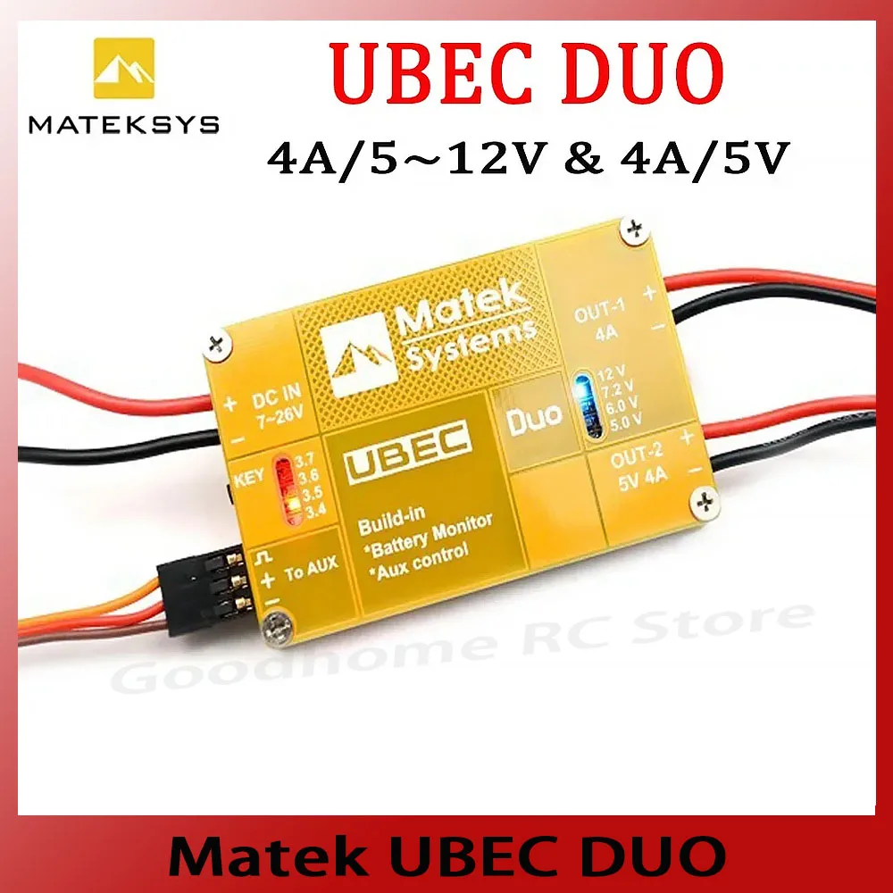 Matek System Ubec Duo 4A/5 ~ 12V E 4A/5V Per Rc Quadcopter Rc Airplane Rc Multicopter Ubec Power Model