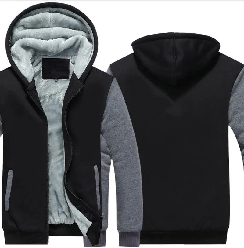 Ensemble Sweat à Capuche Homme Hiver - Polaire Chaude, Zippé, 2 Pièces (Haut + Pantalon)