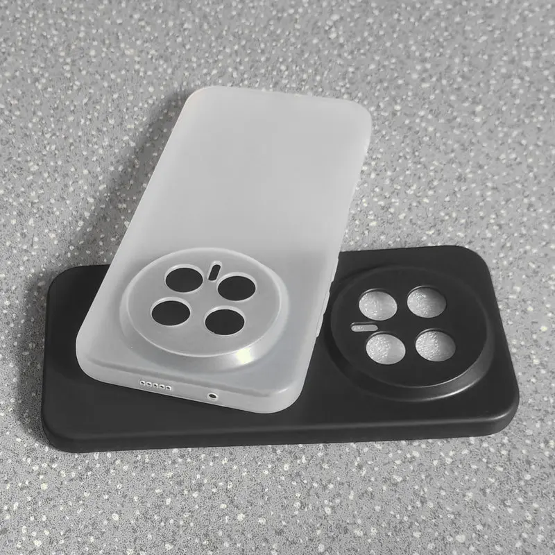 Matte Frosted Black Silicone Phone Case - Set of 2