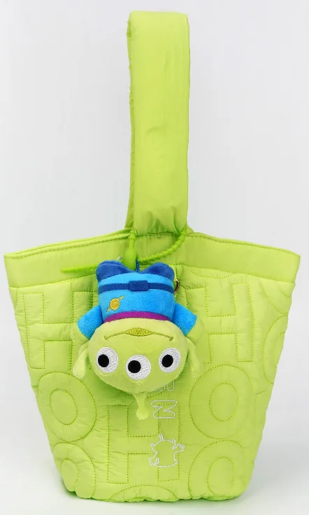 MINISO Disney Cartoon Three Eyes Printed Shopping Bag Women's High Quality Oxford Cloth Large Capacity Storage Handbag