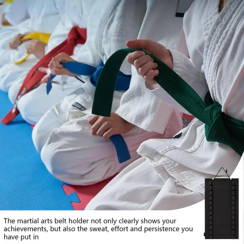 Karate Belt Display 12 Belts Karate Wrestling Belt Displays Easily Insert and Remove Taekwondo Wrestling Belt Holder Belt Displa 3