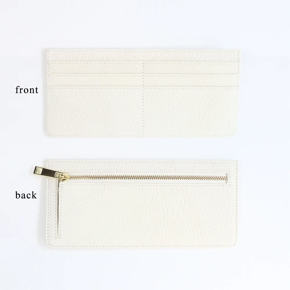 Elegant Genuine Leather Multi-Slot Card Case Wallet - Ultra-Thin Design with Premium Zipper