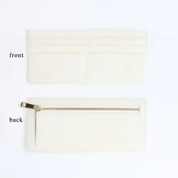 Elegant Genuine Leather Multi - Slot Card Case Wallet - Ultra - Thin Design with Premium Zipper (White)