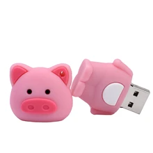 Clé USB 2.0 avec Porcinet Rose Mignon, Cadeaux Créatifs de Dessin Animé, Capacité Réelle, Mémoire, 64 Go/32 Go, U Disk