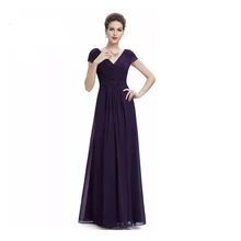 

Simple Mother Of The Bride Dresses A Line V Neck Floor Length Wedding Guest Gowns Cap Sleeves Pleat Elegant Bridesmaid Dress