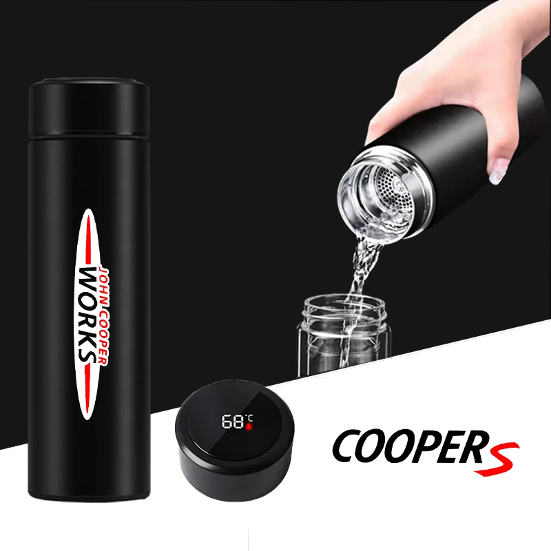 

For Mini Cooper One S JCW R55 R56 R50 R53 R60 F55 F56 Countryman Car Stainless Steel Water Bottle Thermoses Coffee Cup Mug Gifts