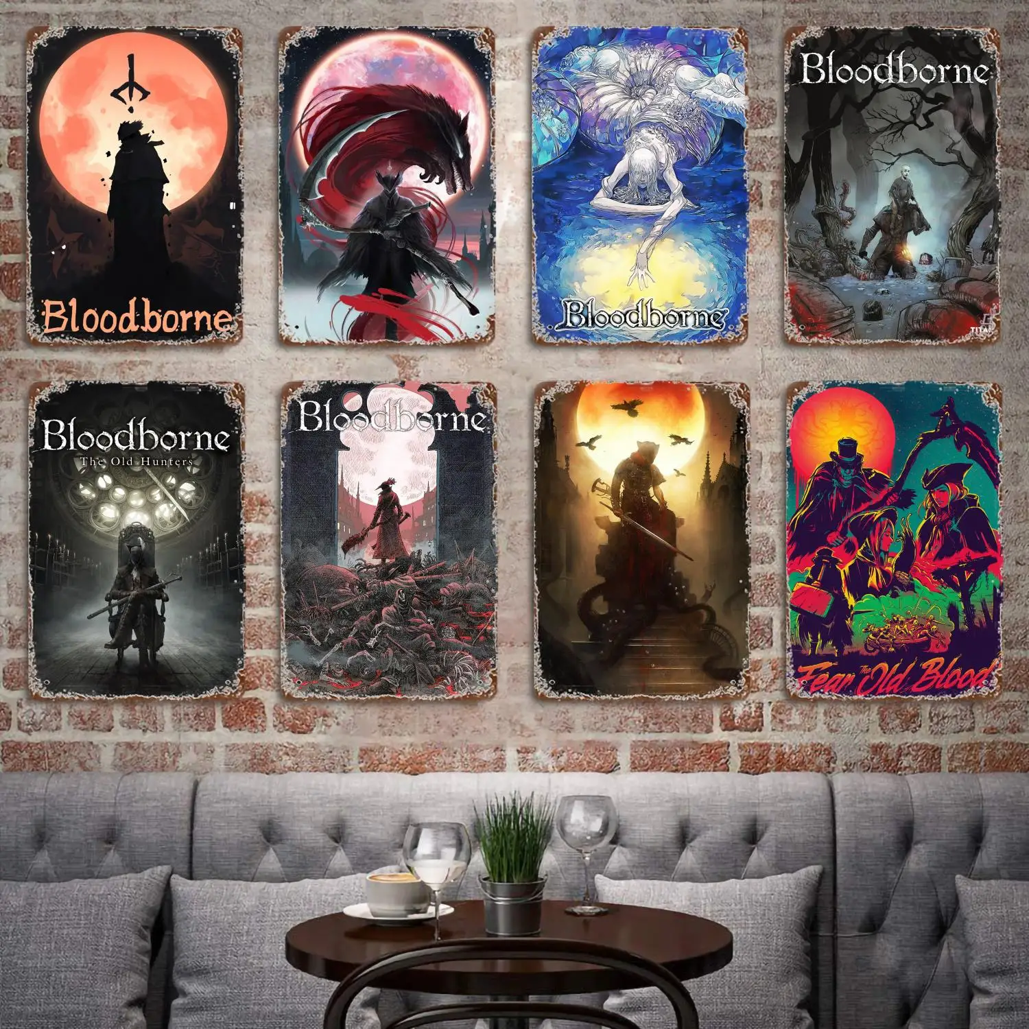 

Bloodborne Game metal Decor Poster Vintage Tin Sign Metal Sign Decorative Plaque for Pub Bar Man Cave Club Wall Decoration