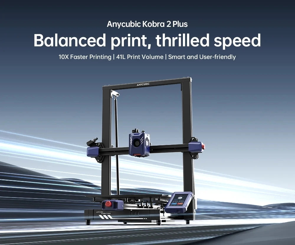 Anycubic Kobra 2 Plus FDM 3D Printer 500mm/s High-Speed Printing