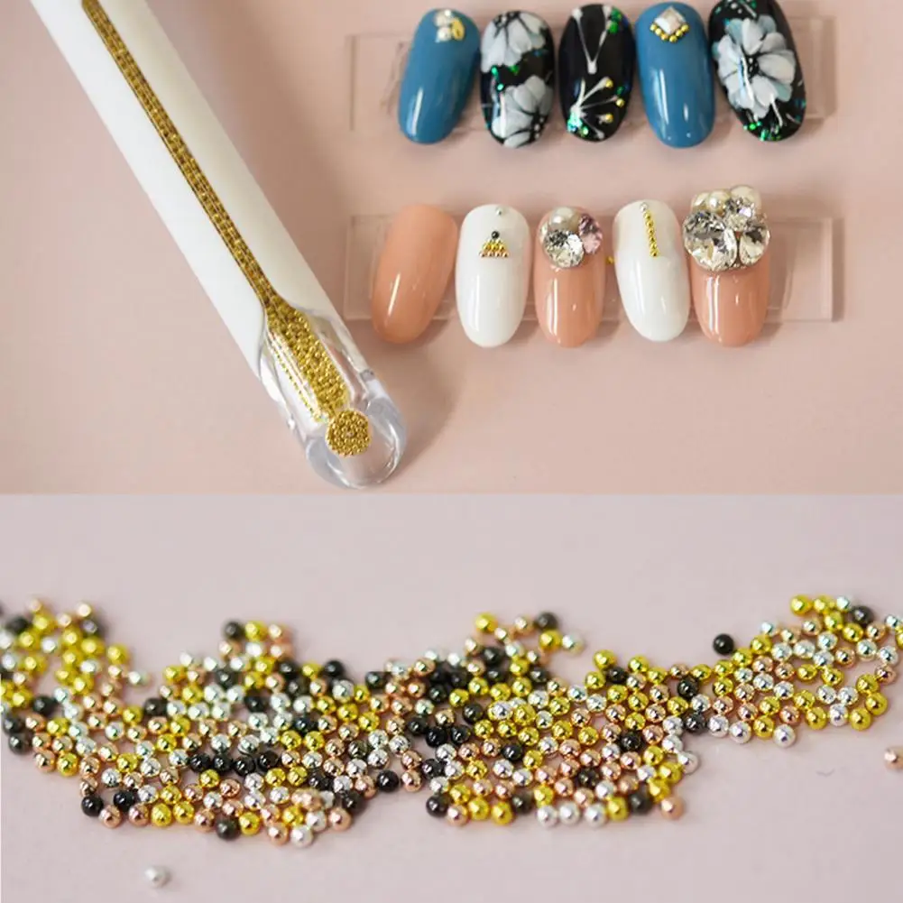 Attractive Dotting Pen Compact Studs Picker Reusable Automatic Bead Metal Charming Nail Art Rhinestones Picker for Home 3