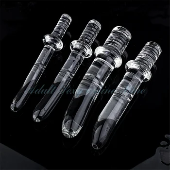 Glass Diameter16/20/25/30mm Big Crystal Handle Glass Dildo Realistic Artifical Dildo Anal Stimulation Sex Toys Dildos For Women 4
