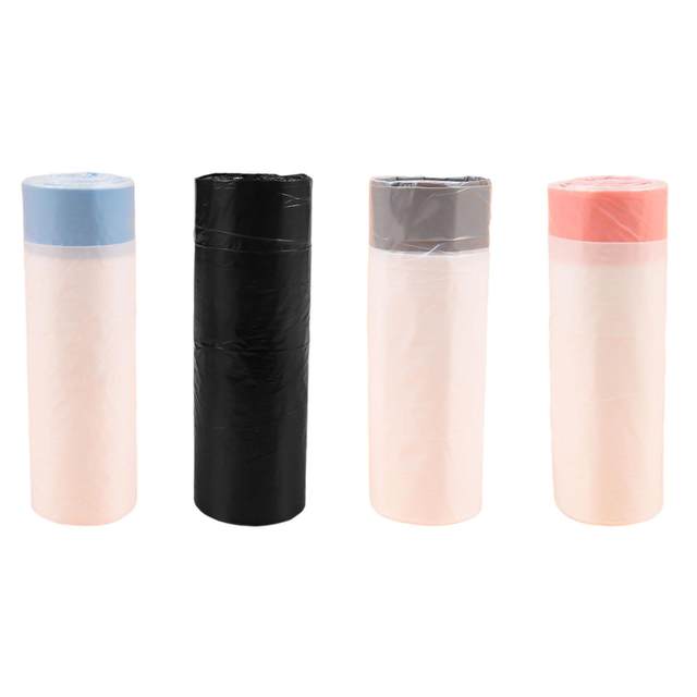 Kitchen Garbage Bags 4 Rolls Drawstring Extra Strong Reinforced Bottom Heavy Duty Trash Bags for Trash Cans Home Office Kitchen
