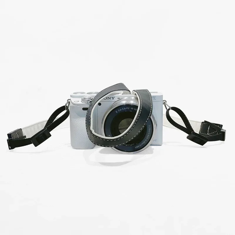 Premium Leather Camera Shoulder Strap - Universal Fit for SLR, DSLR, and Mirrorless Cameras
