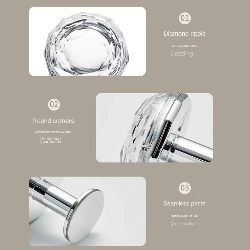 Plastic Heart Shaped Toilet Tank Button Universal Labor-saving Furniture Handle Transparent Toilet Tank Button Aid toilet flush button