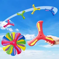 Children Soft Boomerang Toy Three-leaf Cross Outdoor Flying Disc Games Adult-kids Interactive Sports Toys for Decompression Gift