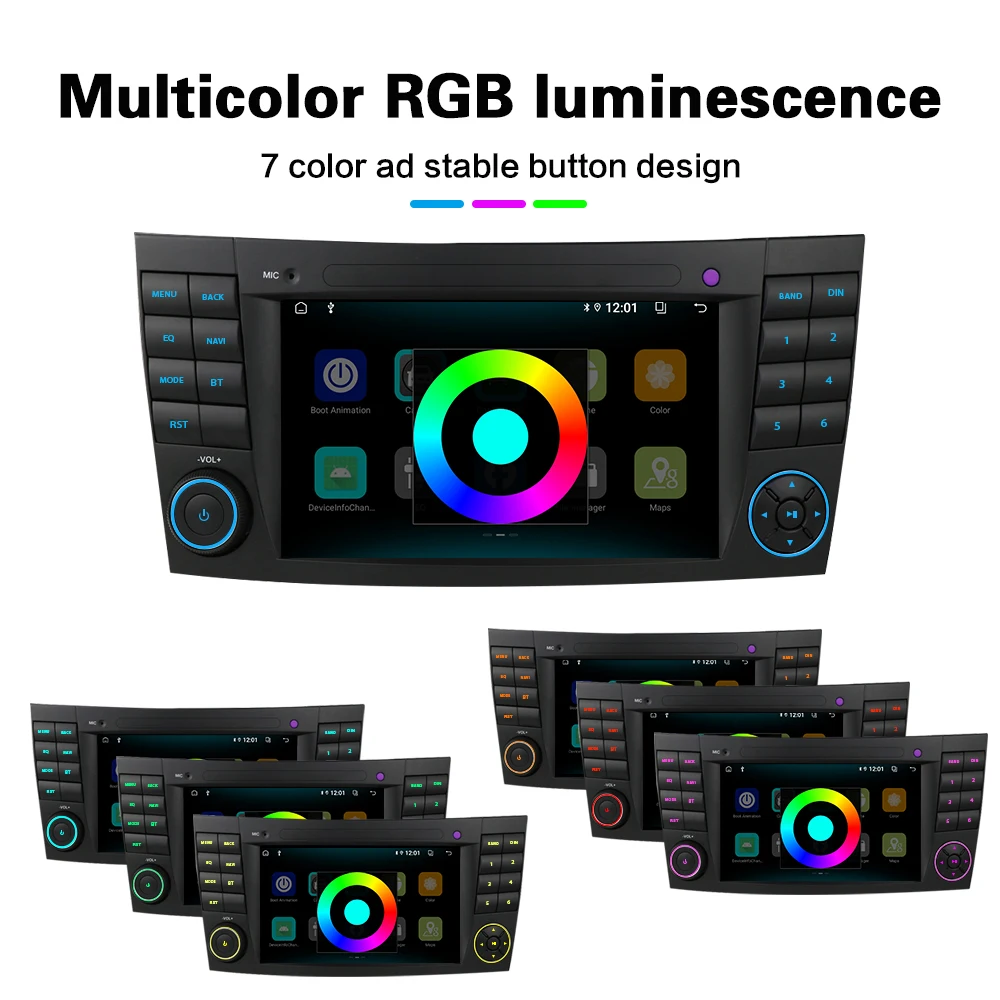 7inch Touch Screen MP3 Car Multimedia Android Radio carplay For Benz E-Class W211 2002-2008