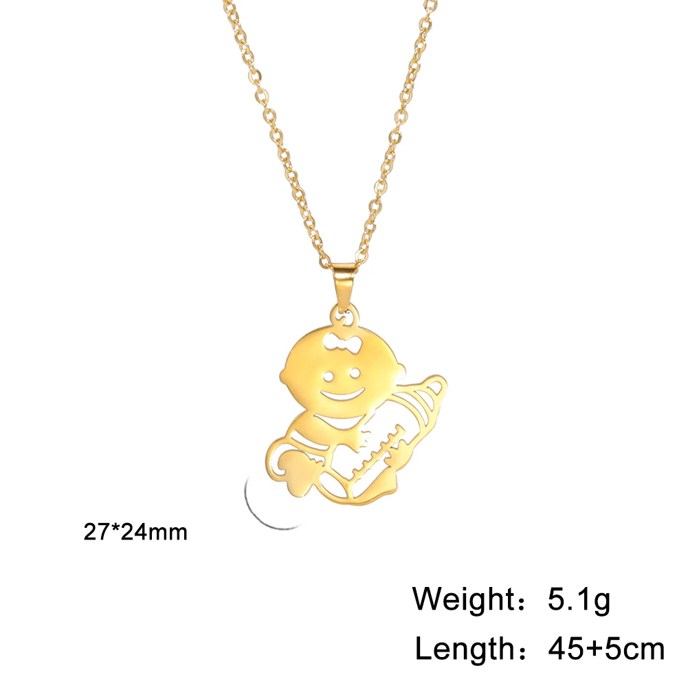 9ct Gold 16mm Mother Baby Child Charm 3.7mm Curb Bolt Ring Necklace — The  Jewel Shop