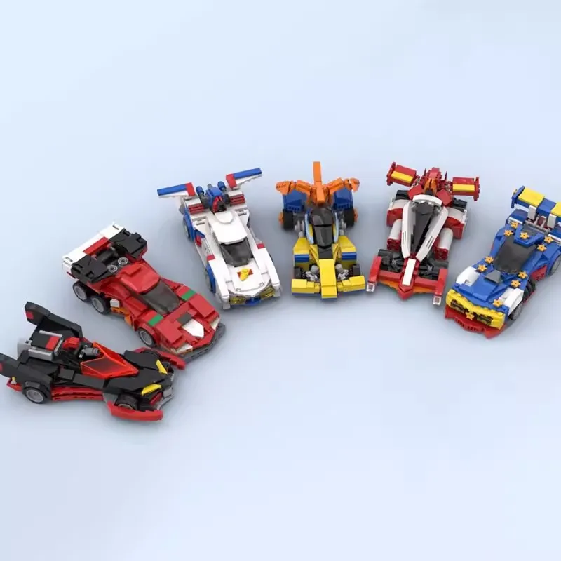 Moc Speed Champions Future Gpx Cyber Formula Asurada Akf-11 Sports Car Technical Vehicle Sets Building Blocks Toys Regalo Per Bambini